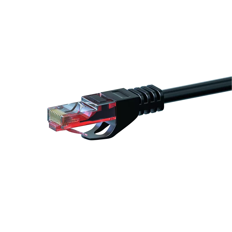 DSIT CAT6 netwerk-patchkabel U/UTP, 2 m, zwart, 100% koper (DC-60-020)