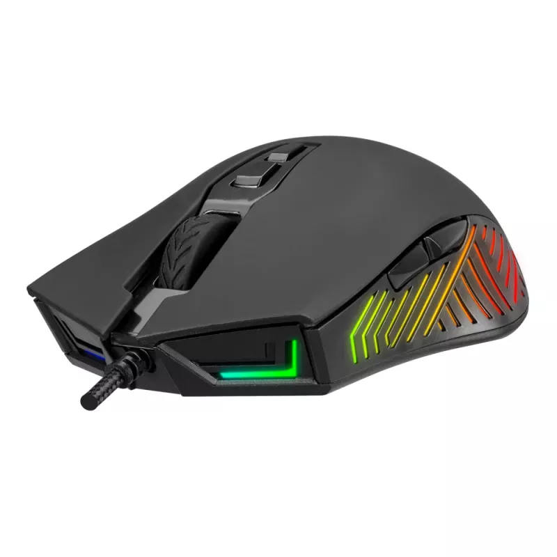 Rampage Spear V2 bedrade gaming-muis 12800 DPI optisch RGB zwart