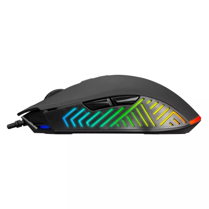 Rampage Spear V2 bedrade gaming-muis 12800 DPI optisch RGB zwart