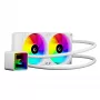 Rampage INFINITE V240 wit 240mm ARGB AIO vloeistof-CPU-koeler met temperatuurdisplay