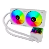 Rampage INFINITE V240 wit 240mm ARGB AIO vloeistof-CPU-koeler met temperatuurdisplay