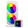 Rampage INFINITE V240 wit 240mm ARGB AIO vloeistof-CPU-koeler met temperatuurdisplay