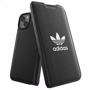 Adidas Originals Booklet Case BASIC voor iPhone 14/15/13 6,1 inch zwart/wit