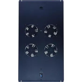 DSIT DS-FT100 4-ventilator serverrack koelunit met thermostaat voor 1000 mm diepe kasten, 1U, 230V, zwart