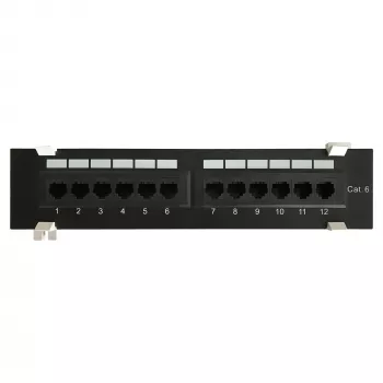 DS-IT CAT 6 wand patchpaneel, 12-poorts UTP (DS-Patch6-12UTP-WM)