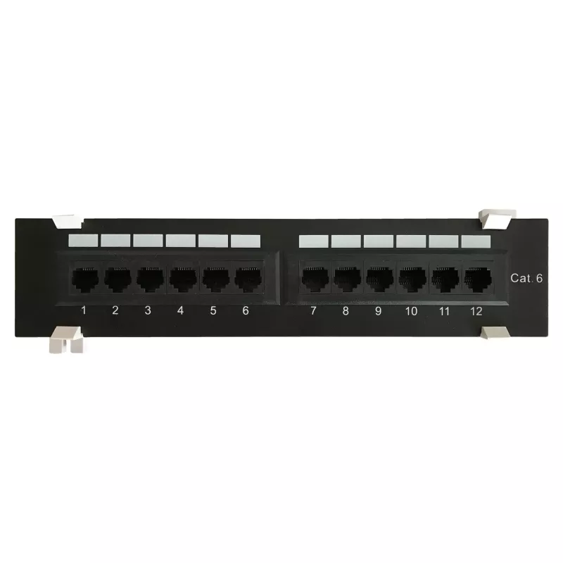 DS-IT CAT 6 wand patchpaneel, 12-poorts UTP (DS-Patch6-12UTP-WM)