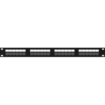 DSIT DS-Patch6a-24UTP 24-poorts CAT6a UTP patchpaneel, 19 inch 1U, 10GbE, PoE+