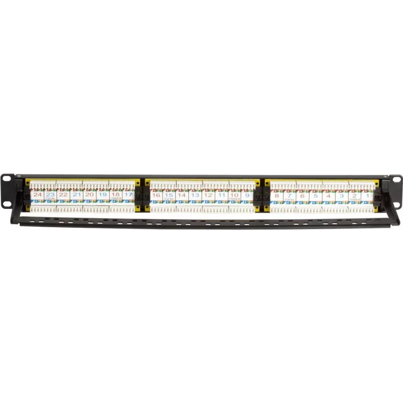 DSIT DS-Patch6a-24UTP 24-poorts CAT6a UTP patchpaneel, 19 inch 1U, 10GbE, PoE+