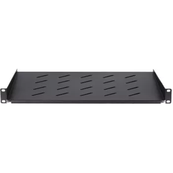 DS-IT 1U vaste plank voor 450 mm diepe wandkasten, 350 mm diepte, zwart