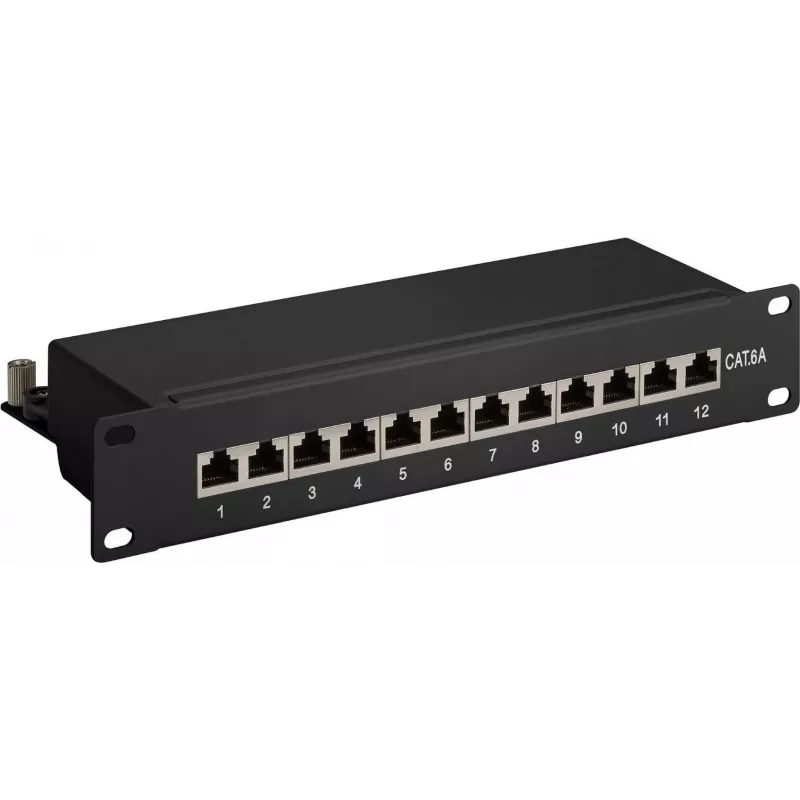 DSIT DS-10Patch6a-12STP 10 inch 12-poorts STP CAT 6a patchpaneel