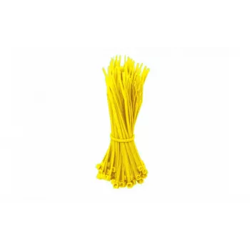 DSIT 140mm gele nylon kabelbinders - 100-pack (zelfborgend, 80N treksterkte)