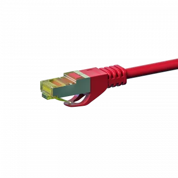 DSIT Cat.7 S/FTP PiMF RJ45 netwerk-patchkabel, rood, 1m