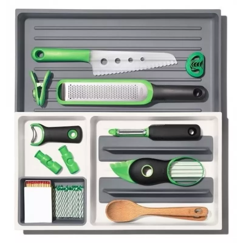 OXO Good Grips siliconen afdruipmat voor servies, grijs