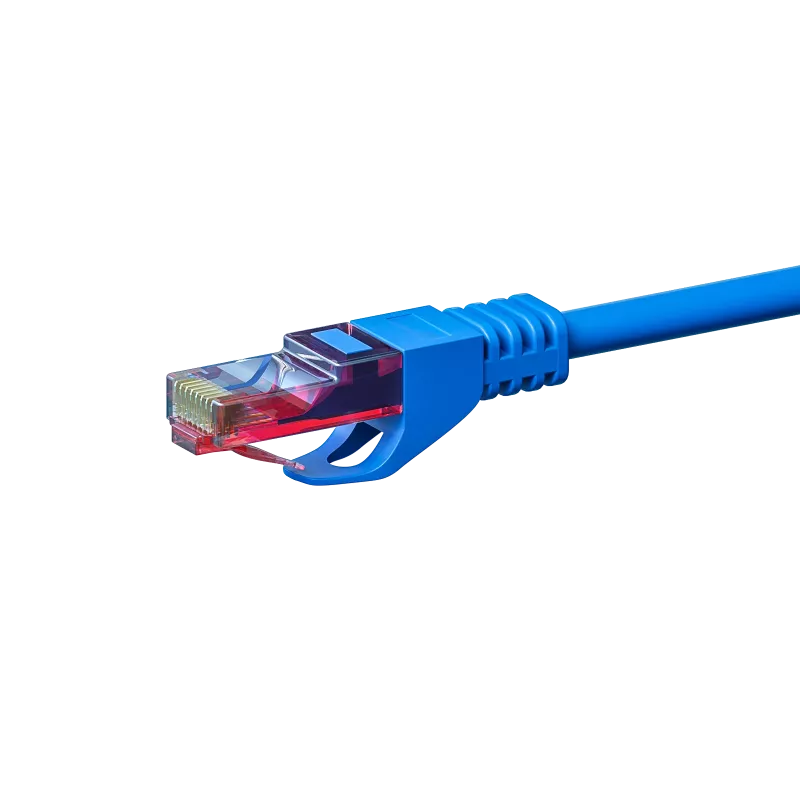 DSIT CAT6 netwerkkabel, U/UTP, 0,25 m, blauw, 100% koper (DC-64-002)