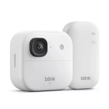 Amazon Blink Outdoor 2K+ draadloze beveiligingscamera, wit (B0F95XWPJ2)