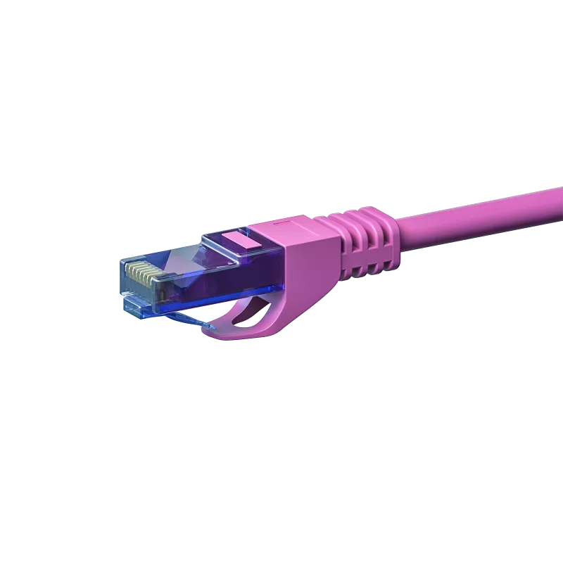 DSIT CAT6a netwerkkabel 100% koper - U/UTP - 0,50 meter - roze (DC-U6A9-005)