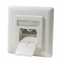 DSIT inbouw dubbele RJ45-bus, verticaal, Cat.6/Class E afgeschermd, ivoor
