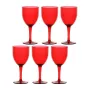 ROSE&TULIPANI FIABA set van 6 acryl wijnglazen 400 ml, rood