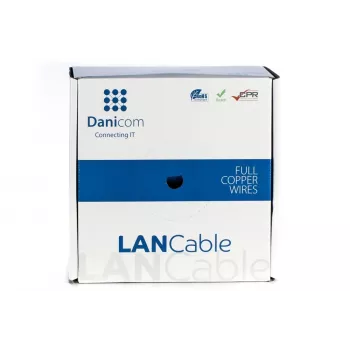 DSIT DANICOM DC-UTP6A-100S-DCA CAT6A U/UTP massieve-geleiderkabel, 100 m, LSZH (Dca)