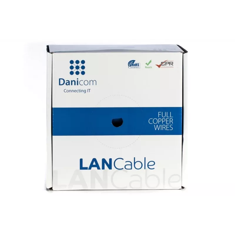DSIT DANICOM DC-UTP6A-100S-DCA CAT6A U/UTP massieve-geleiderkabel, 100 m, LSZH (Dca)