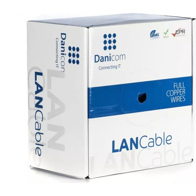 DSIT DANICOM DC-UTP6A-100S-DCA CAT6A U/UTP massieve-geleiderkabel, 100 m, LSZH (Dca)