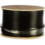 DSIT CAT7 S/FTP 305m buiteninstallatiekabel, massieve ader, PE-mantel, Fca, dubbel afgeschermd, 10 Gbit/s, zwart