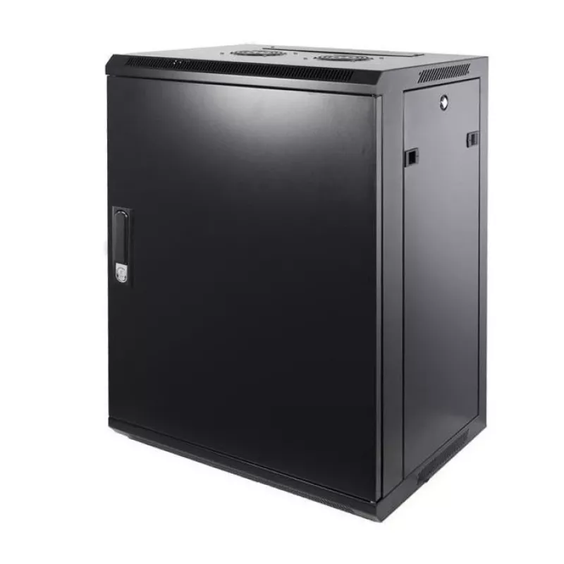 DSIT 15U wandmontage-serverkast met metalen deur 600x600x770mm zwart