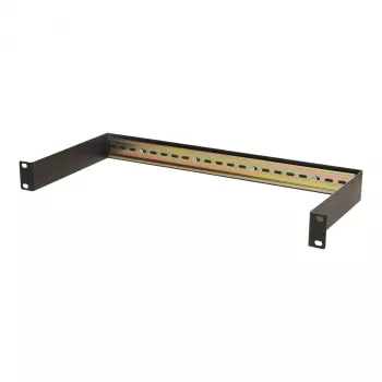 DSIT 1U 19 inch rackmontage DIN-rail lade voor TS35-apparaten, staal, zwart