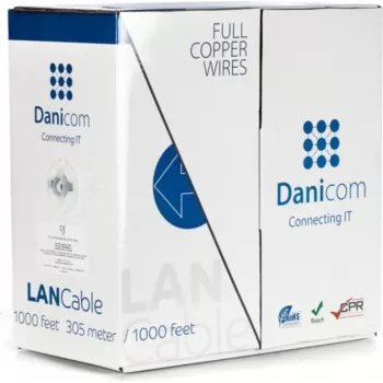 DSIT DANICOM CAT6 UTP 305m massieve ader kabel - LSZH (B2ca) - DC-UTP6-305S-B2CA