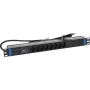 DSIT 19 inch Zwitserse stekkerdoos Master Overload - 8 stopcontacten - 1,8 m kabel