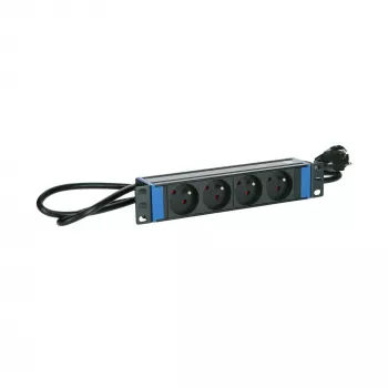 DSIT DS10-4PDU-PE 10 inch stekkerdoos 4-voudig met randaarde, 1,5 m kabel, wit