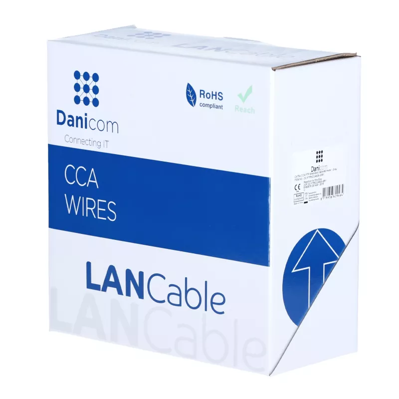 DSIT CAT5e F/UTP 50m rol solid core CCA netwerkkabel Grijs (DC-FTP5CCA50S-GRY)
