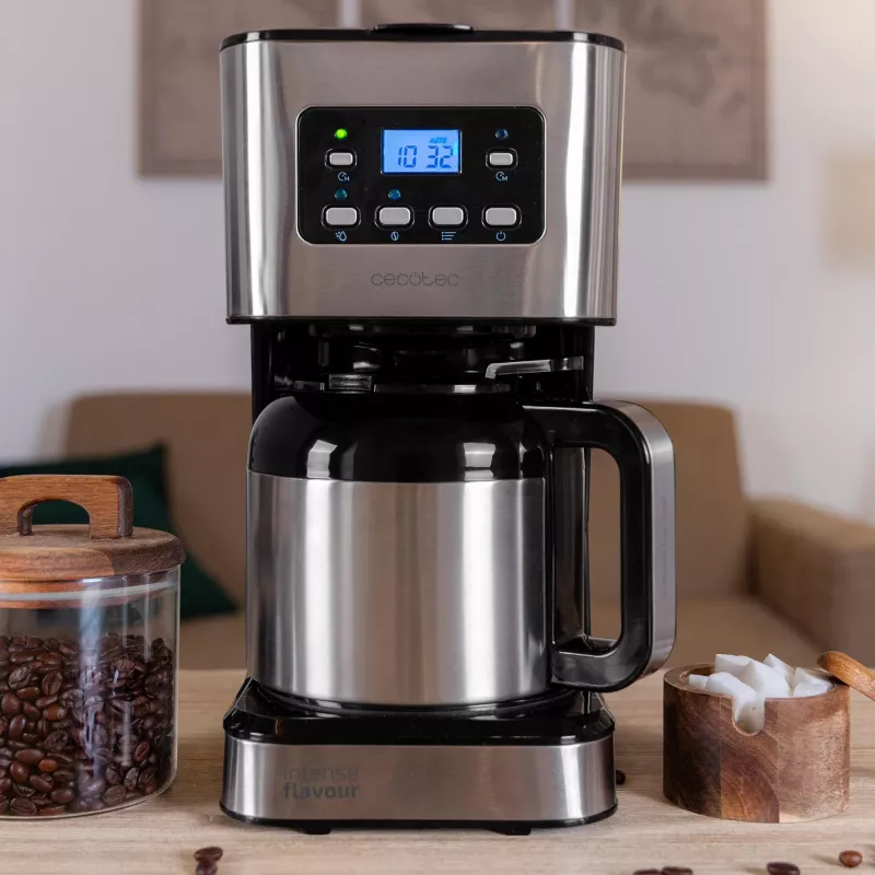 Cecotec Coffee 66 Drop & Thermo Time filterkoffiezetapparaat, 1,2 l thermoskan, 950 W, RVS/Zwart