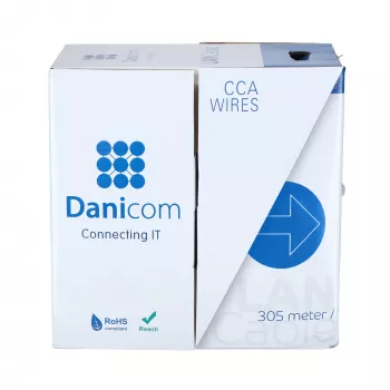 DSIT CAT5e FTP solid core CCA netwerkkabel 305m Grijs