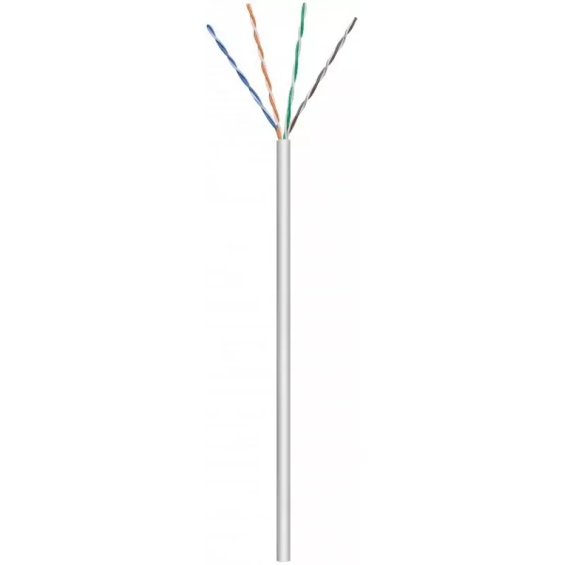 DSIT CAT6 netwerkkabel U/UTP AWG 24/7 flexibel 100 meter grijs CCA