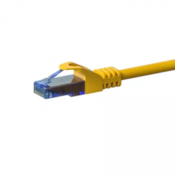 DSIT CAT6a U/UTP 100% koper Ethernet-patchkabel, RJ45, 1m, geel