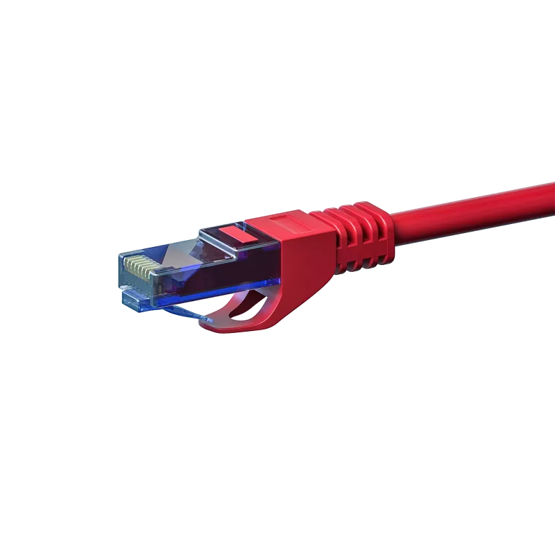 DSIT CAT6a U/UTP netwerk-patchkabel 7,5 m rood 100% koper