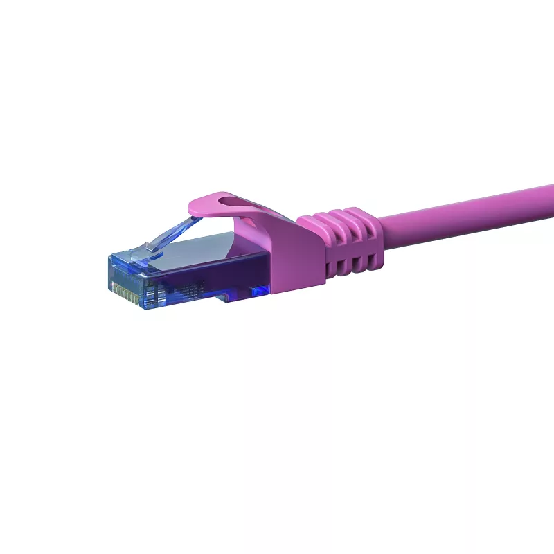 DSIT CAT6a U/UTP 30m roze netwerk-patchkabel, 100% koper, 10Gbps, RJ45