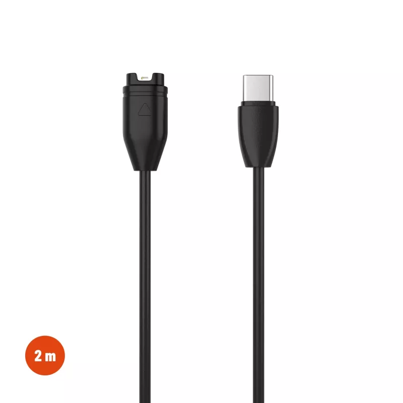 FIXED USB-C naar Garmin oplaadkabel 2m zwart - Forerunner Fenix Venu Vivoactive Instinct