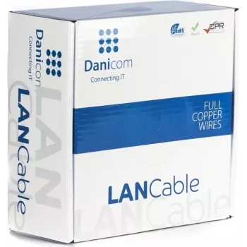 DSIT DANICOM CAT6A U/UTP 100m flexibele PVC (Fca) netwerkkabel