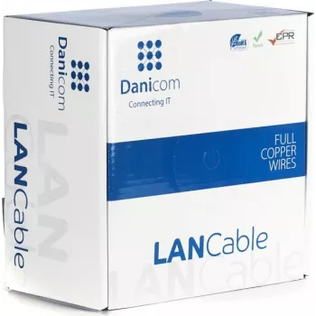 DSIT DANICOM CAT6A S/FTP 100m installatiekabel met massieve ader - LSZH (Dca)