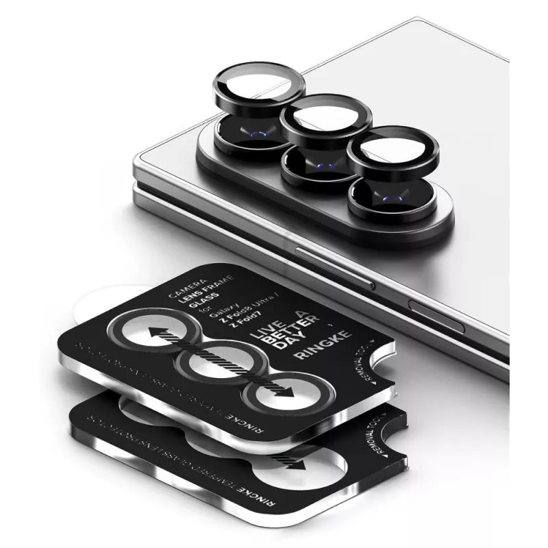 Ringke cameraframe 2-pack voor Samsung Galaxy Z Fold 7 / 8 Ultra - Ultra Black