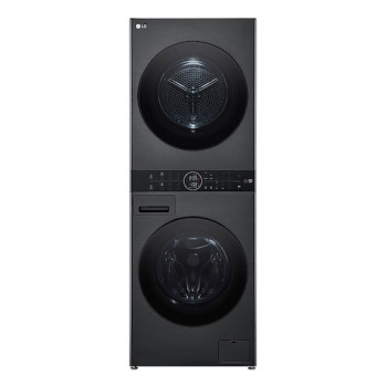 LG ELECTRONICS WashTower WT1210BBF (WiFi) 12kg/10kg wasmachine-drogercombinatie met AI DD™, Steam+ en ezDispense™ - Black Steel