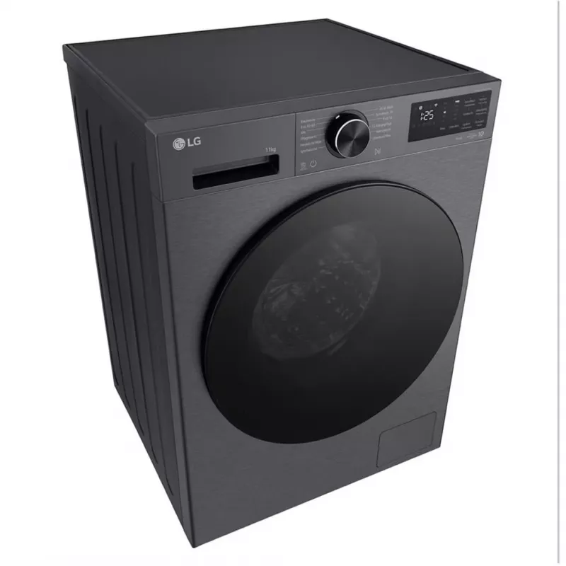 LG F4WX709YB 9kg voorlader wasmachine met AI DD™, Steam™, Wi-Fi, grafiet