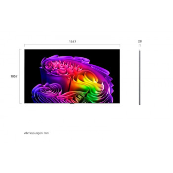 LG OLED83G67LW 83 inch OLED evo Gallery Edition 4K smart-tv met α9 Gen5 AI-processor, 120Hz, Dolby Vision IQ, Dolby Atmos, webOS 22, G-Sync/FreeSync, wandbeugel inbegrepen