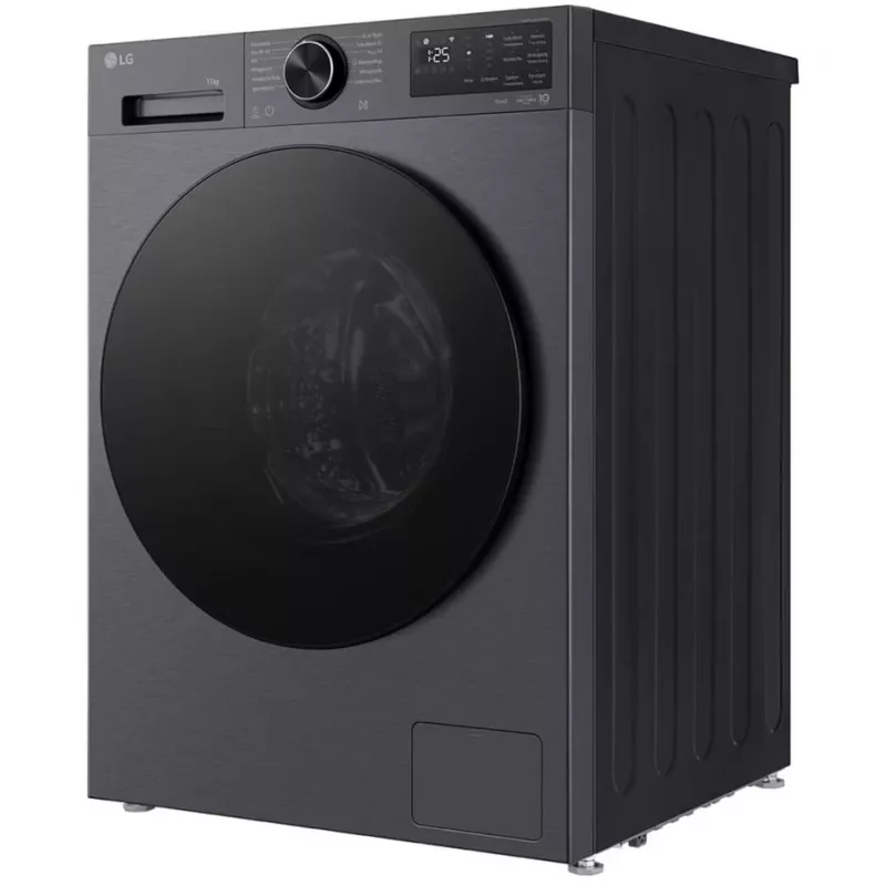 LG F4WX701YB 10,5 kg frontlader-wasmachine met AI DD, stoom, Wi-Fi - Black Steel