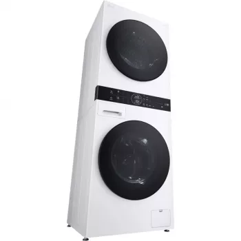 LG WashTower WT1210WWF wifi-geschikte 12kg was-droogcombinatie met warmtepomp, wit