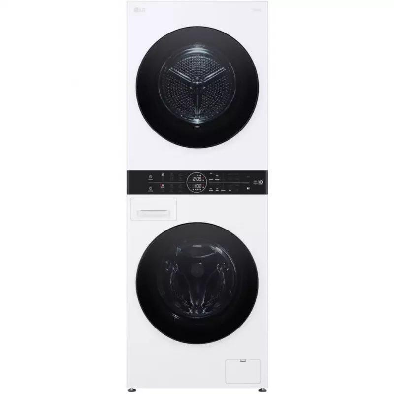 LG WashTower WT1210WWF wifi-geschikte 12kg was-droogcombinatie met warmtepomp, wit