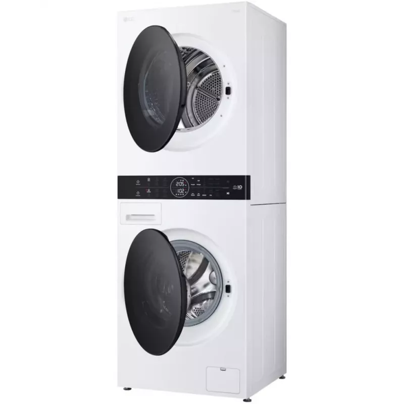 LG WashTower WT1210WWF wifi-geschikte 12kg was-droogcombinatie met warmtepomp, wit