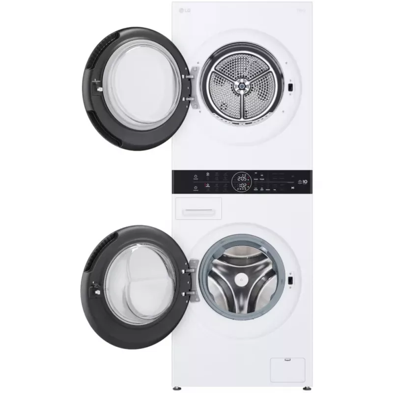 LG WashTower WT1210WWF wifi-geschikte 12kg was-droogcombinatie met warmtepomp, wit